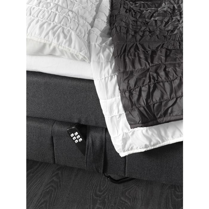 Your Home Pull elektrische boxspring 180x200cm antraciet met NASA topper