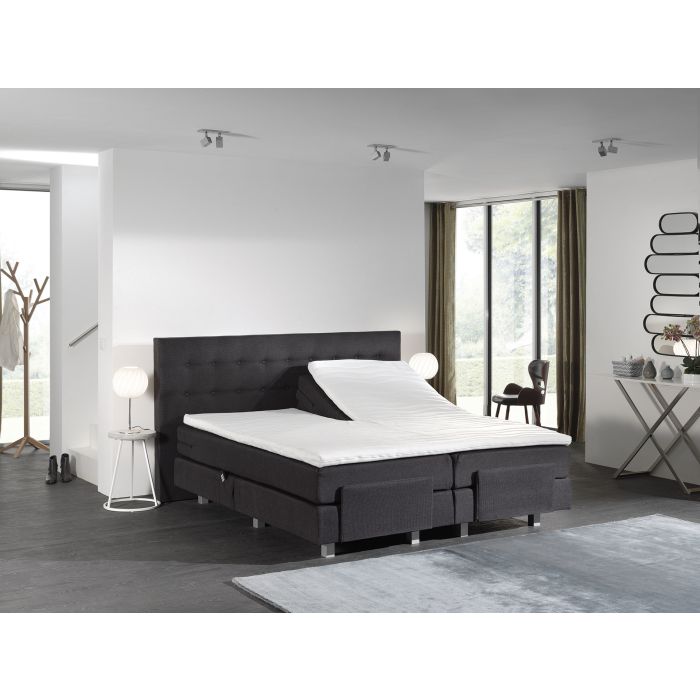 Your Home Pull elektrische boxspring 180x200cm antraciet met NASA topper