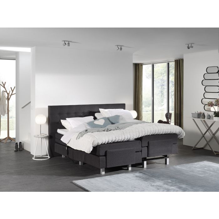 Your Home Pull elektrische boxspring 180x200cm antraciet met NASA topper