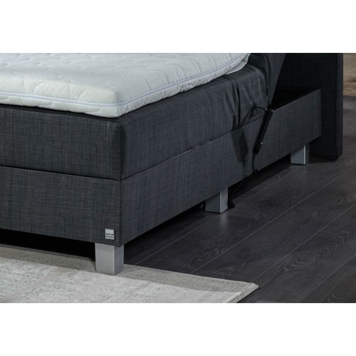 Boston elektrische boxspring 140x200cm antraciet