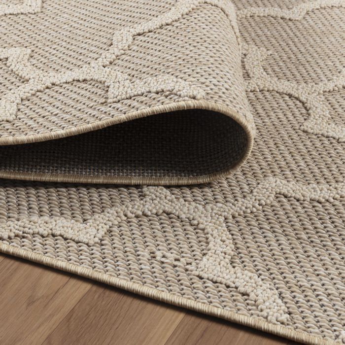 Patara Ottoman buitenkleed laagpolig rechthoek 140x200cm beige