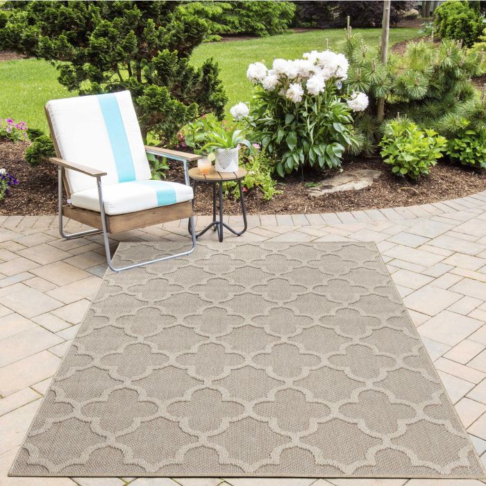 Patara Ottoman buitenkleed laagpolig rechthoek 200x290cm beige