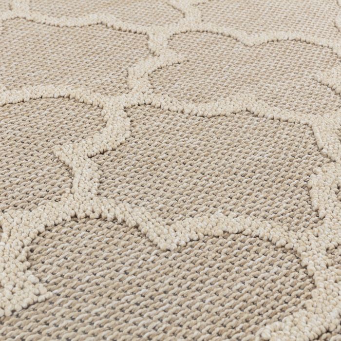 Patara Ottoman buitenkleed laagpolig rechthoek 200x290cm beige