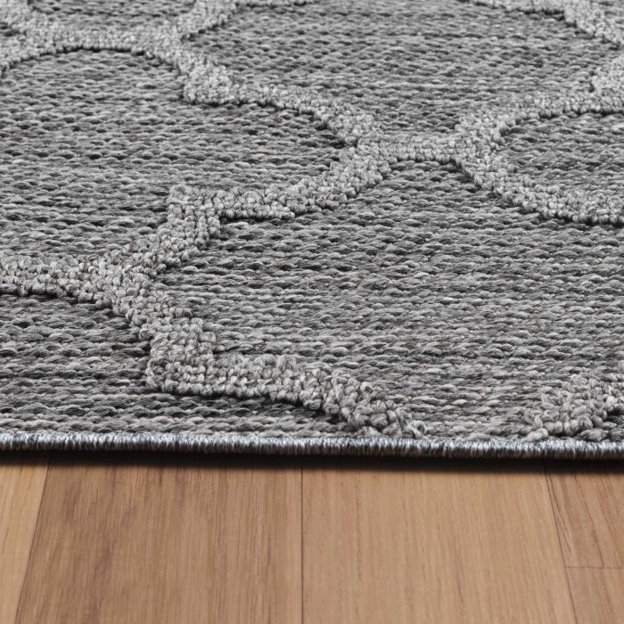 Patara Ottoman buitenkleed laagpolig rechthoek 200x290cm grijs