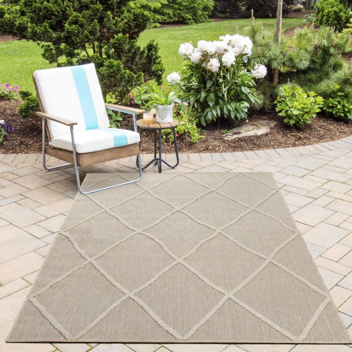 Patara Baka buitenkleed laagpolig loper 80x250cm beige