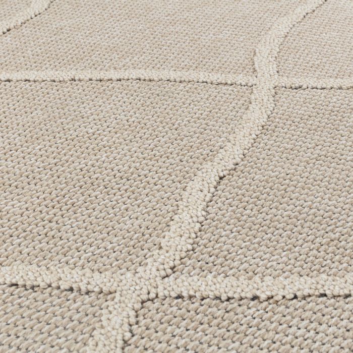 Patara Baka buitenkleed laagpolig rechthoek 200x290cm beige