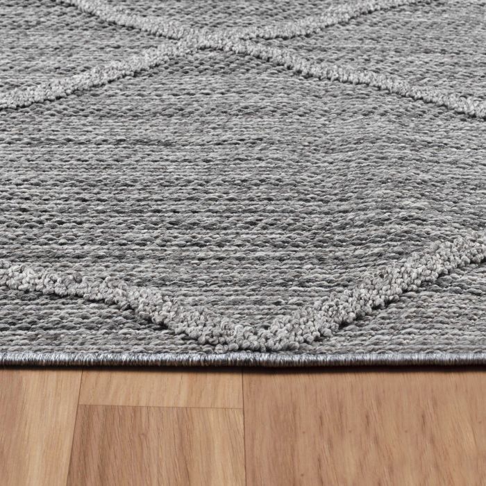 Patara Baka buitenkleed laagpolig rechthoek 120x170cm grijs