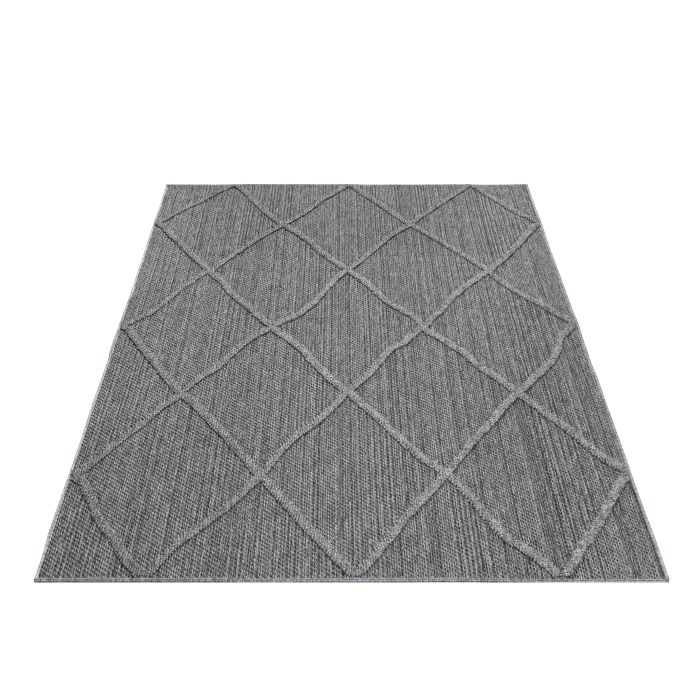 Patara Baka buitenkleed laagpolig rechthoek 240x340cm grijs
