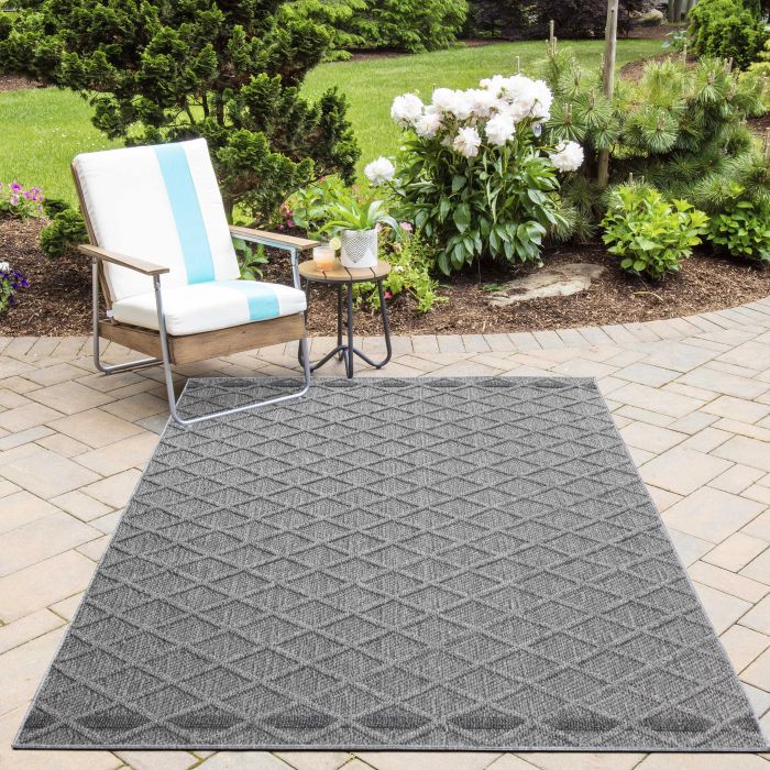 Patara Petek buitenkleed laagpolig loper 80x250cm grijs