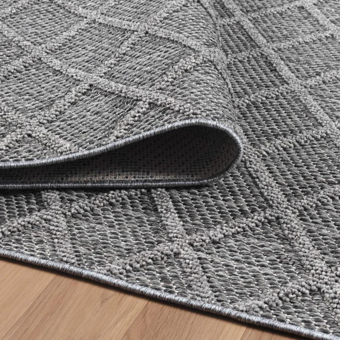 Patara Petek buitenkleed laagpolig rechthoek 120x170cm grijs