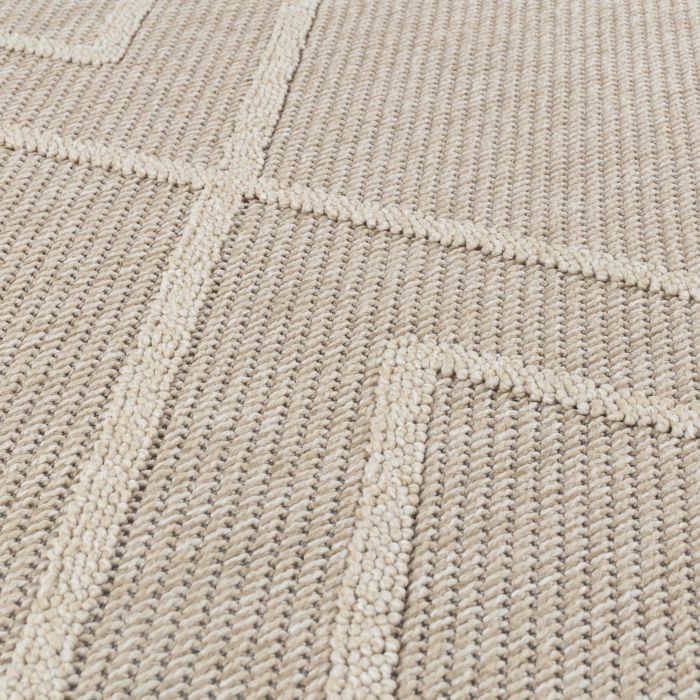 Patara Zigzag buitenkleed laagpolig rechthoek 120x170cm beige