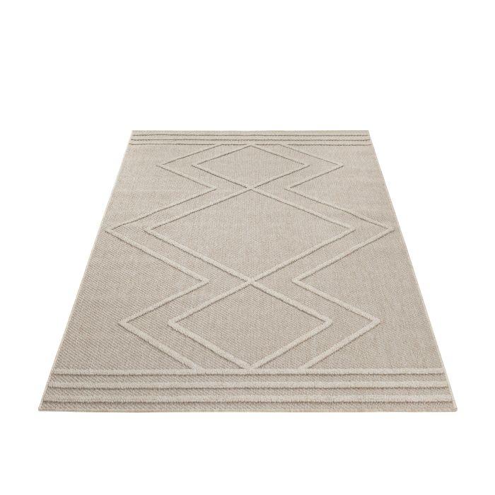 Patara Zigzag buitenkleed laagpolig rechthoek 120x170cm beige