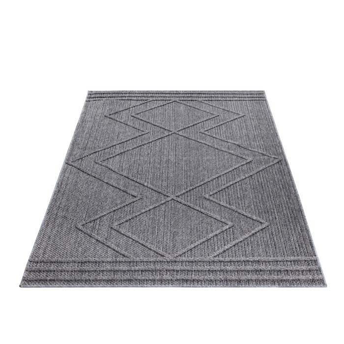 Patara Zigzag buitenkleed laagpolig rechthoek 80x150cm grijs