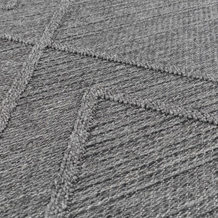 Patara Zigzag buitenkleed laagpolig rechthoek 80x150cm grijs