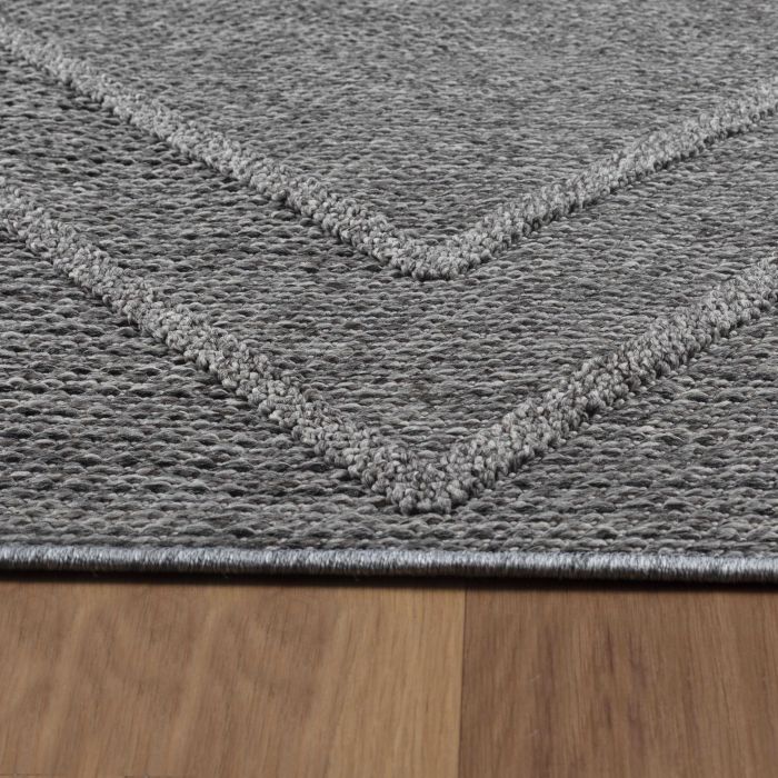 Patara Zigzag buitenkleed laagpolig rechthoek 80x150cm grijs