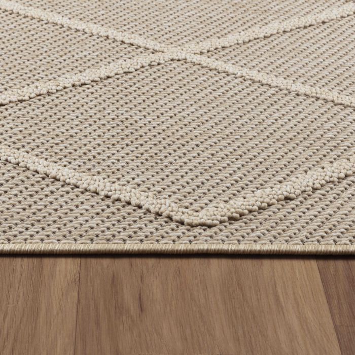 Patara Lezon buitenkleed laagpolig rechthoek 120x170cm beige