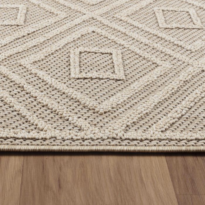 Patara Eye buitenkleed laagpolig rechthoek 200x290cm beige