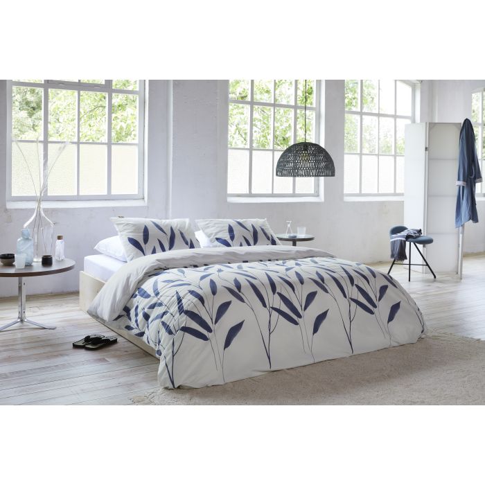 Bamboo Branches dekbedovertrek 140x220cm wit/donker grijs