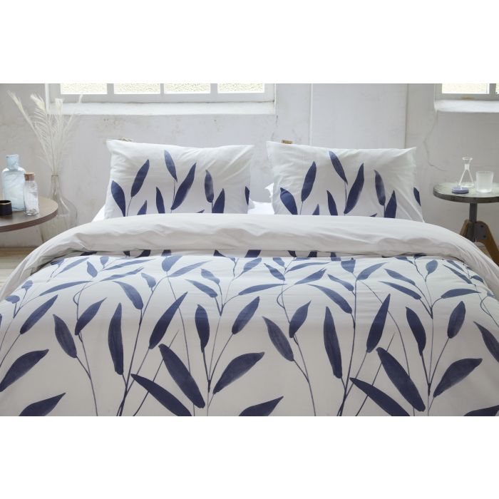 Bamboo Branches dekbedovertrek 140x220cm wit/donker grijs
