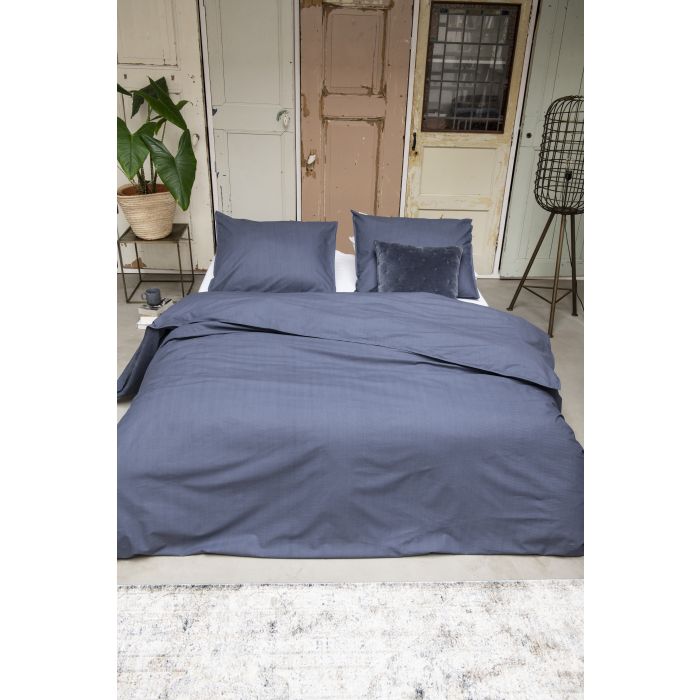 Soft Structure dekbedovertrek 135x200cm donker blauw