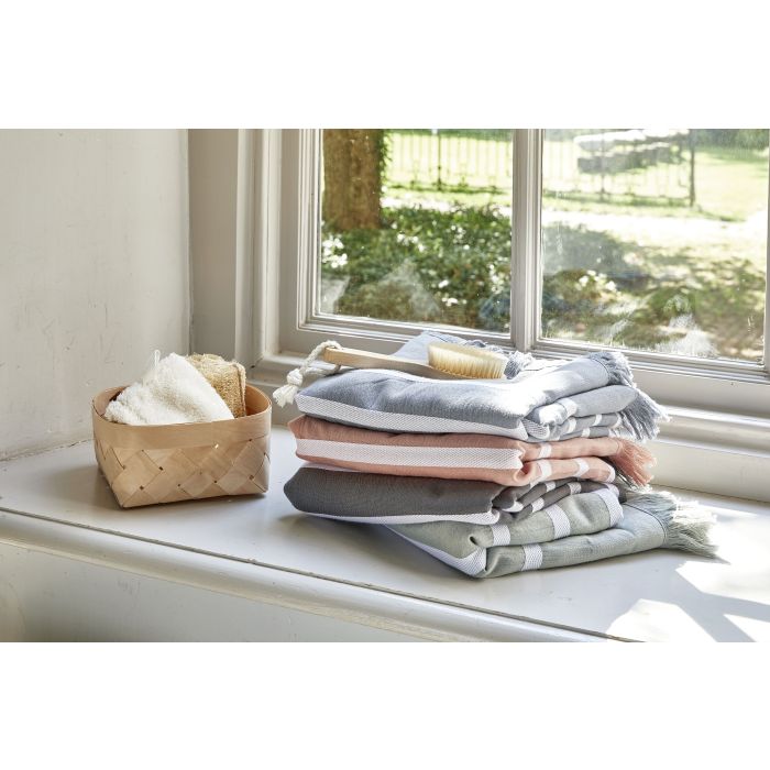 Sunny Stripes hamamdoek/fouta 100x180cm jade