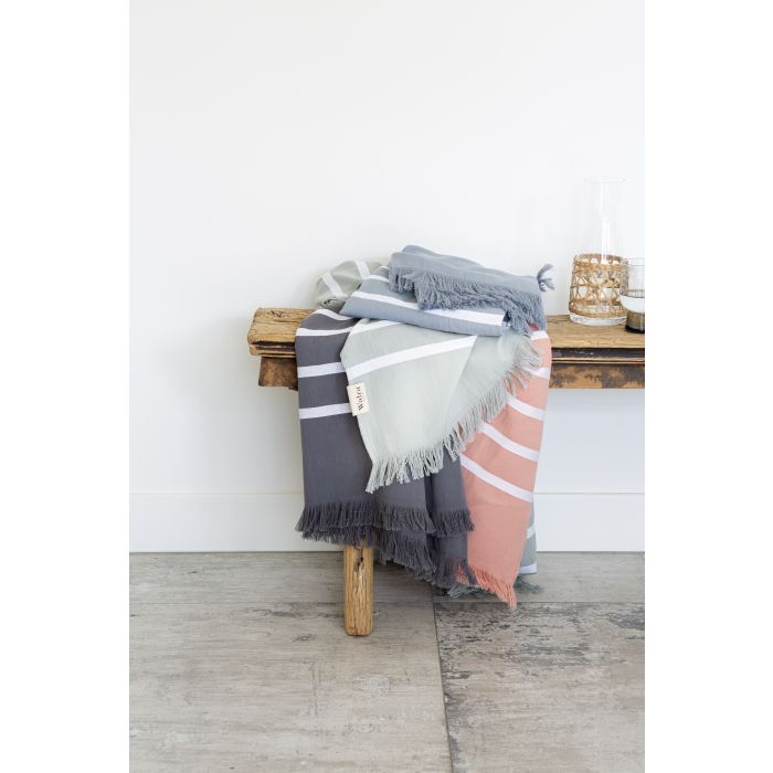 Sunny Stripes hamamdoek/fouta 100x180cm jade