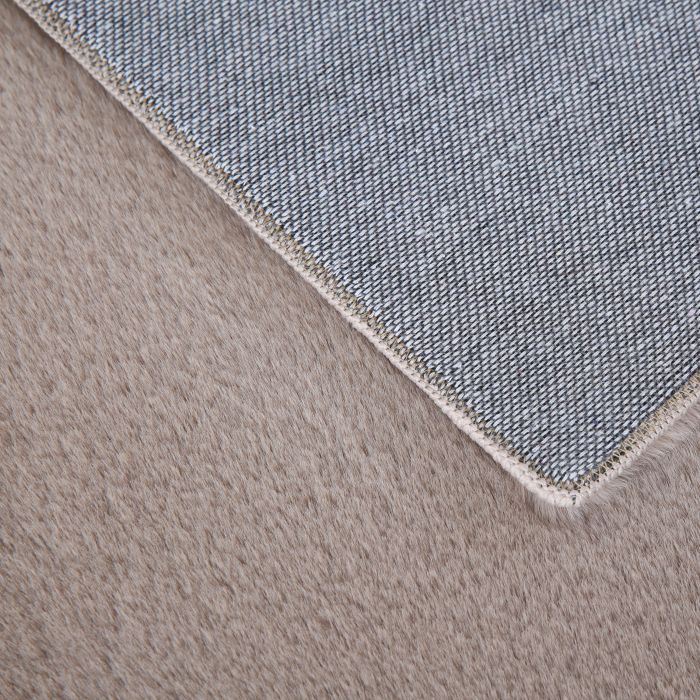 Pouffy vloerkleed fluffy hoogpolig rechthoek 120x170cm beige