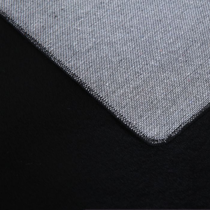 Pouffy vloerkleed fluffy hoogpolig rond Ø 160cm zwart