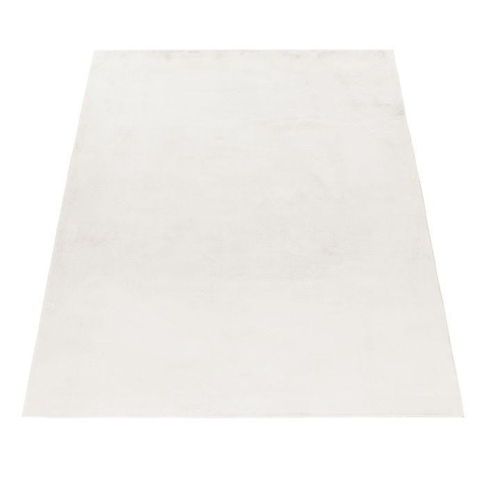 Pouffy vloerkleed fluffy hoogpolig loper 60x110cm crème