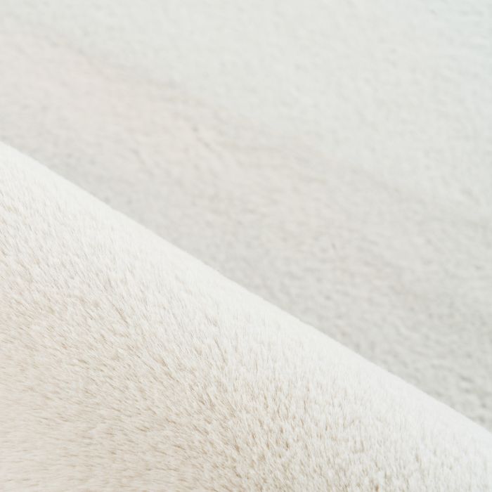 Pouffy vloerkleed fluffy hoogpolig loper 60x110cm crème
