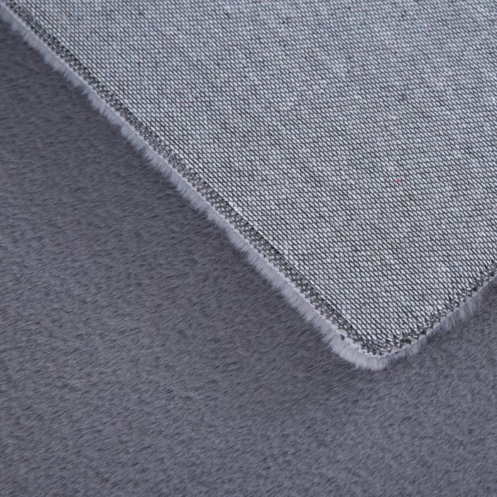 Pouffy vloerkleed fluffy hoogpolig rechthoek 140x200cm grijs