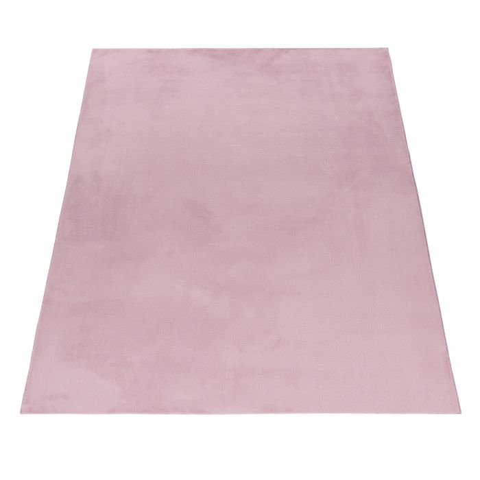 Pouffy vloerkleed fluffy hoogpolig rechthoek 120x170cm roze