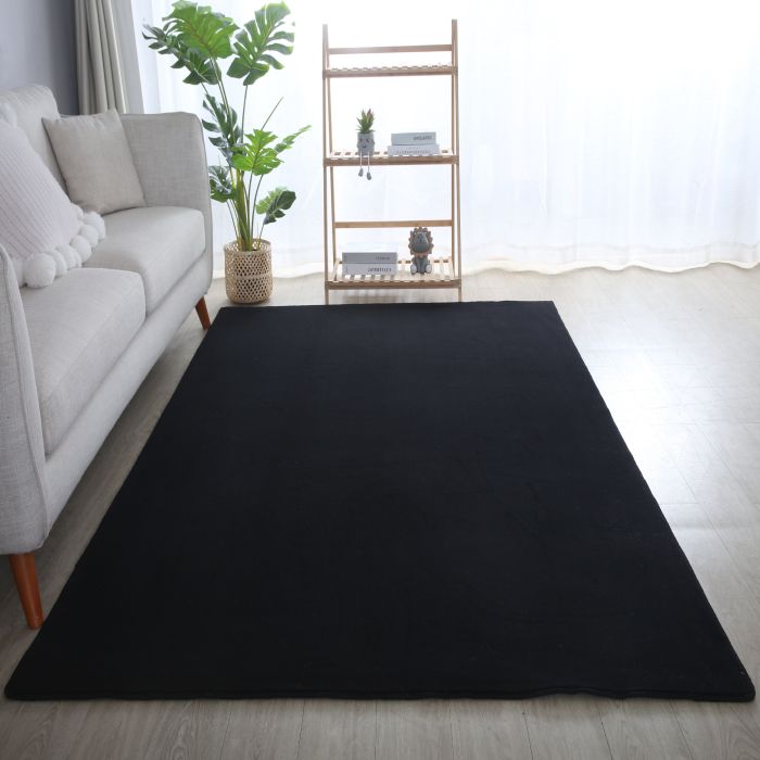 Sky vloerkleed laagpolig rechthoek 120x170cm zwart