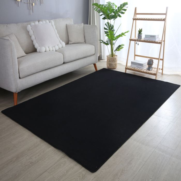 Sky vloerkleed laagpolig rechthoek 120x170cm zwart