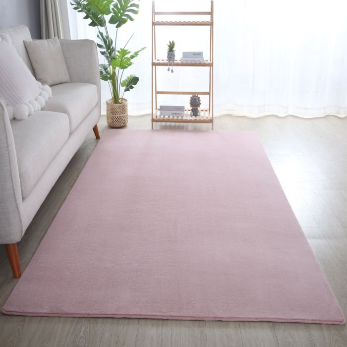 Sky vloerkleed laagpolig loper 80x250cm roze