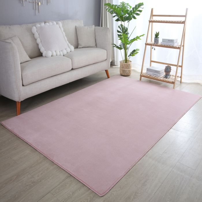 Sky vloerkleed laagpolig loper 80x250cm roze