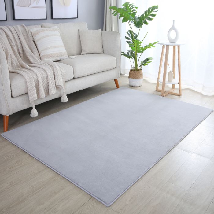 Sky vloerkleed laagpolig loper 80x250cm zilver
