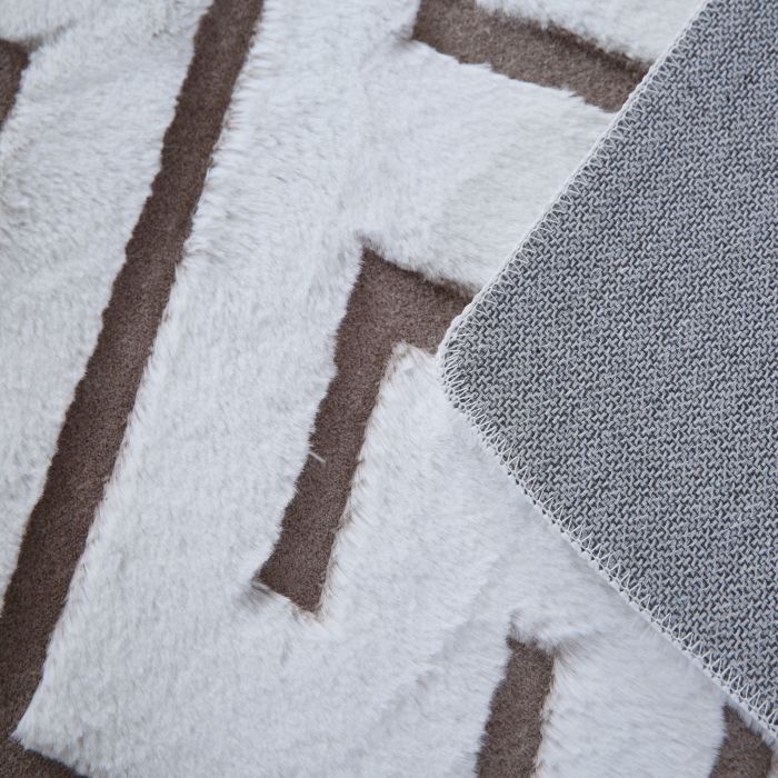 Vision Plux 3D vloerkleed laagpolig rechthoek 140x200cm beige