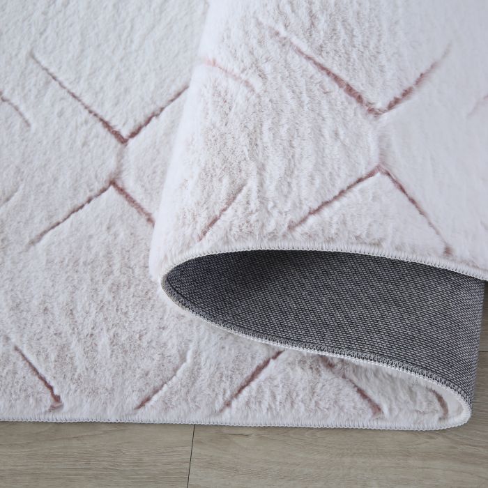 Vision Zyra 3D vloerkleed laagpolig loper 80x150cm roze