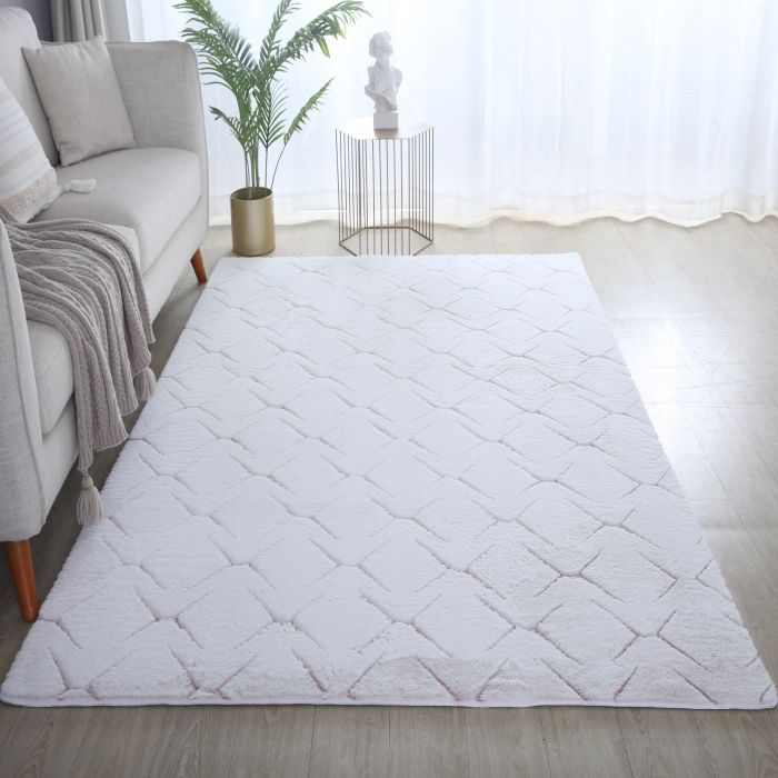 Vision Zyra 3D vloerkleed laagpolig loper 80x150cm roze