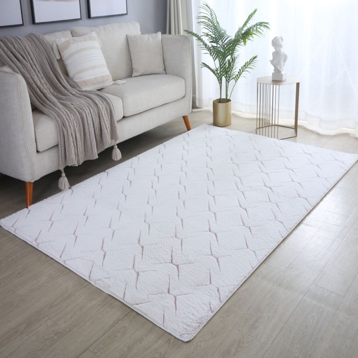 Vision Zyra 3D vloerkleed laagpolig loper 80x150cm roze