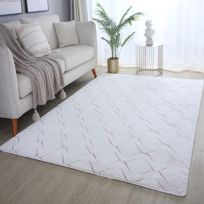 Vision Zyra 3D vloerkleed laagpolig loper 80x150cm roze
