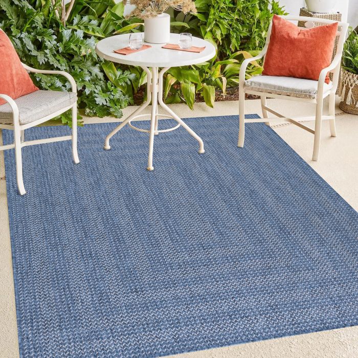 Zagora Drax binnen- & buitenkleed rechthoek 280x370cm blauw