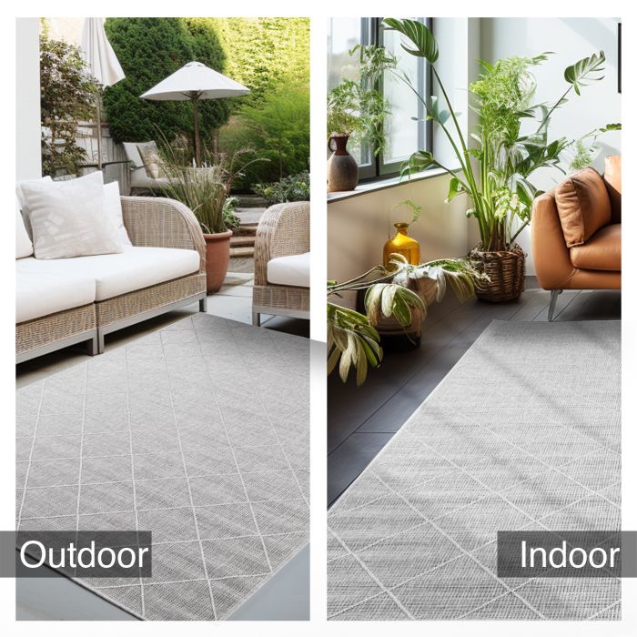 Zagora Plura binnen- & buitenkleed rechthoek 200x290cm grijs