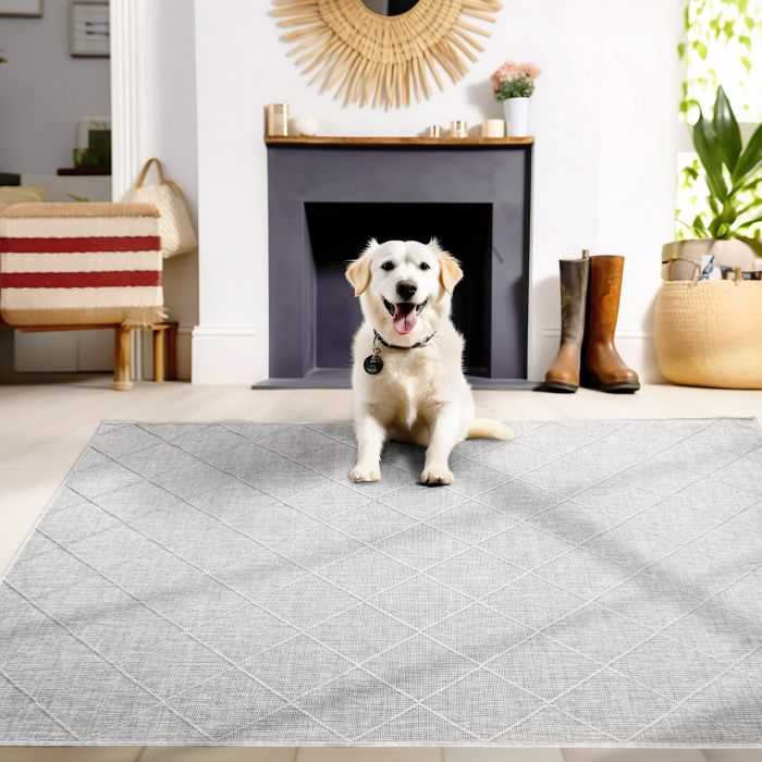 Zagora Plura binnen- & buitenkleed rechthoek 200x290cm grijs