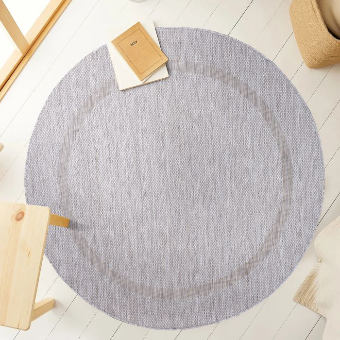 Relax Tranqua binnen- & buitenkleed rond Ø 120cm zilver