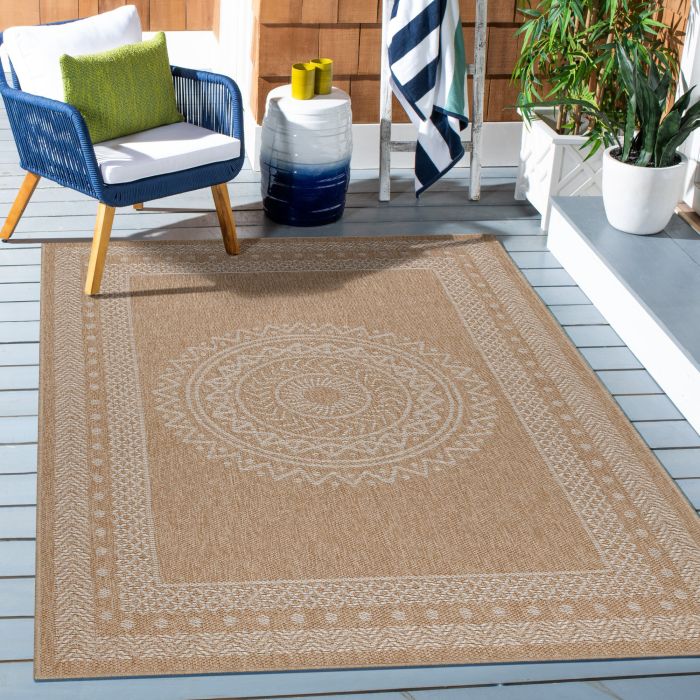 Dhaka Shapl binnen- & buitenkleed loper 80x250cm jute beige