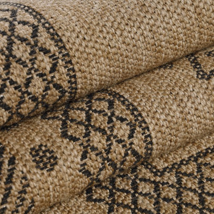 Dhaka Shapl binnen- & buitenkleed rechthoek 280x370cm jute zwart