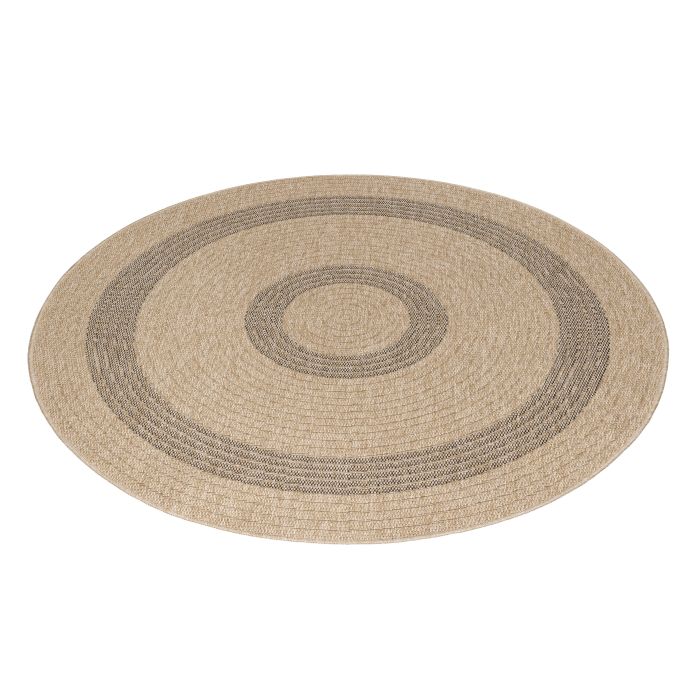 Comilla Nipu buitenkleed rond Ø 160cm jute zwart