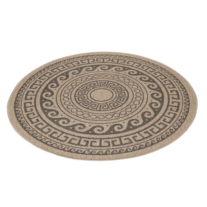 Comilla Rishi buitenkleed rond Ø 120cm jute zwart